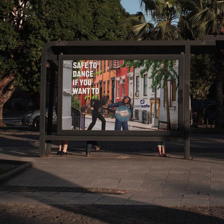 PacSafe Bus Ad Mockup