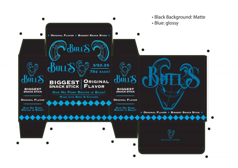 Bull's Packaging Dieline