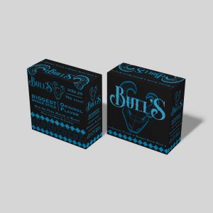 Bull's PDQ Packaging Mockup