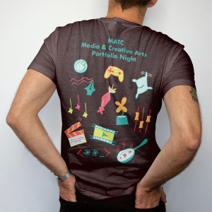 MATC Portfolio Night T-Shirt Back Mockup